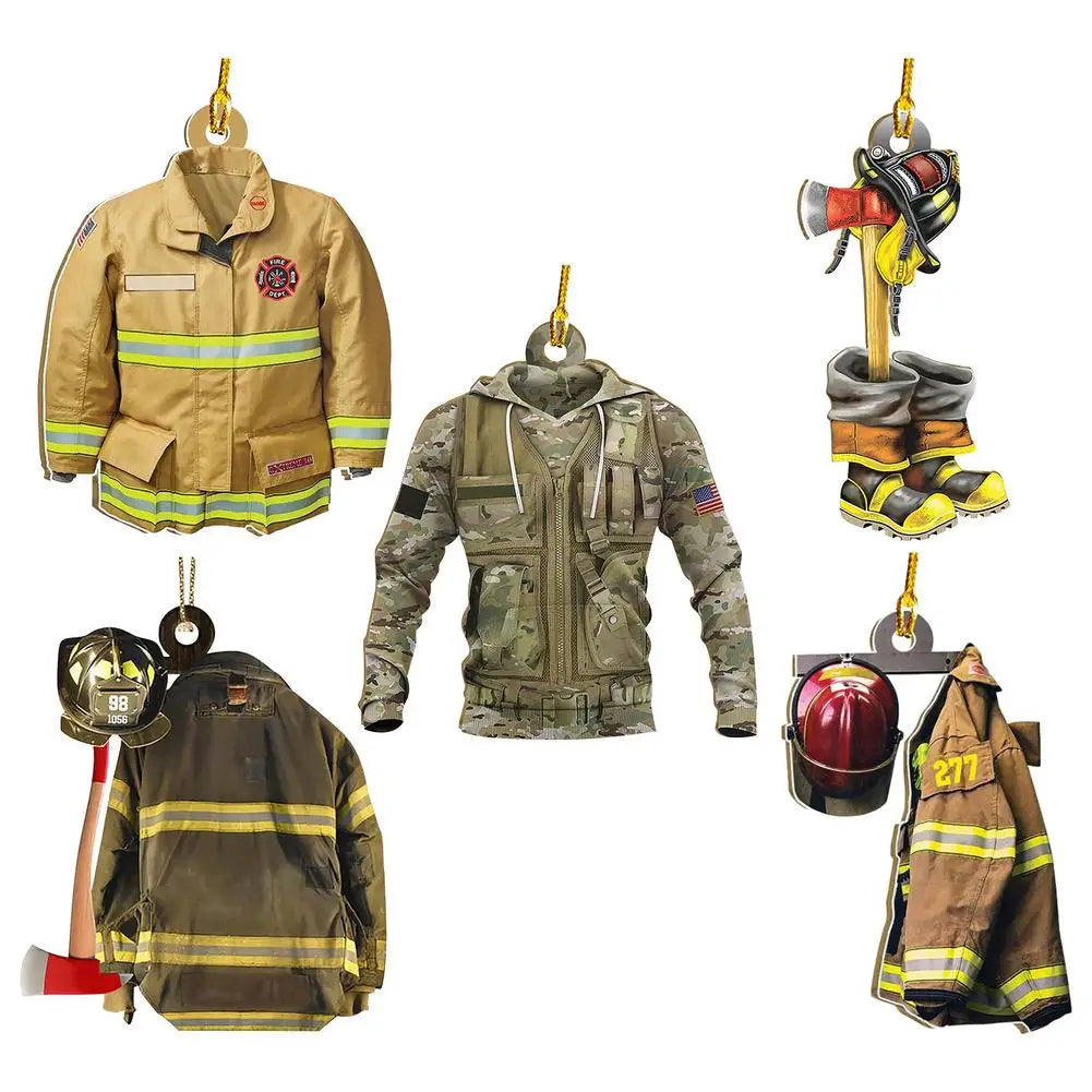 Firefighter, Police, and Military Christmas Tree Ornaments