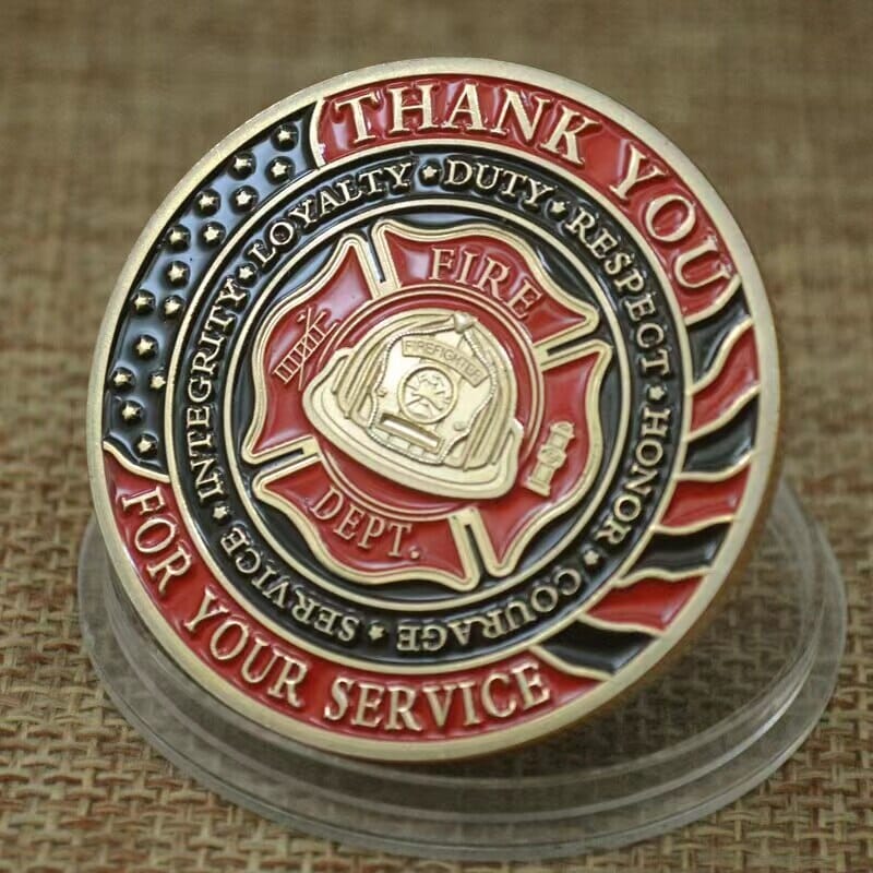 Firefighter Thank You Challenge Coin