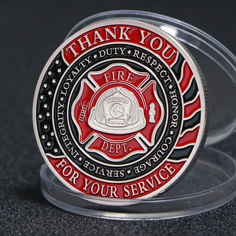 Firefighter Thank You Challenge Coin