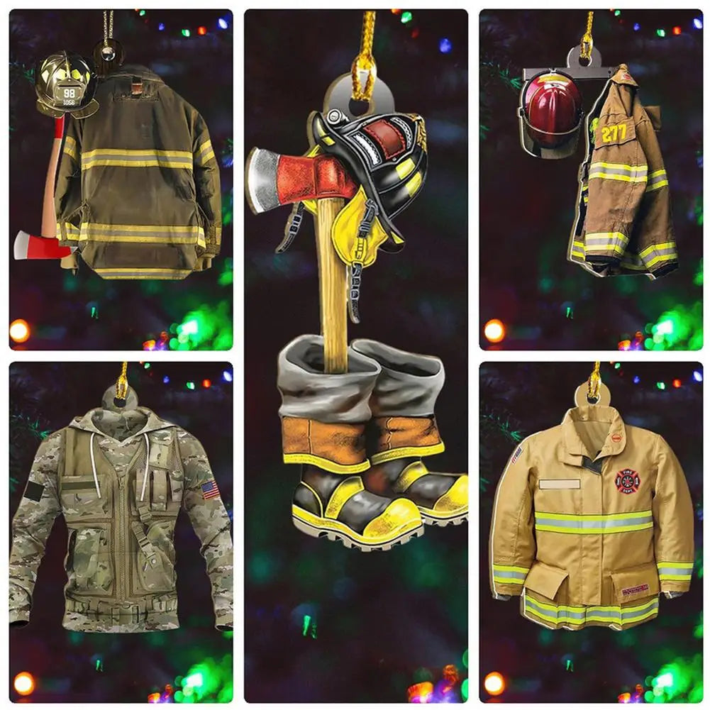 Firefighter, Police, and Military Christmas Tree Ornaments