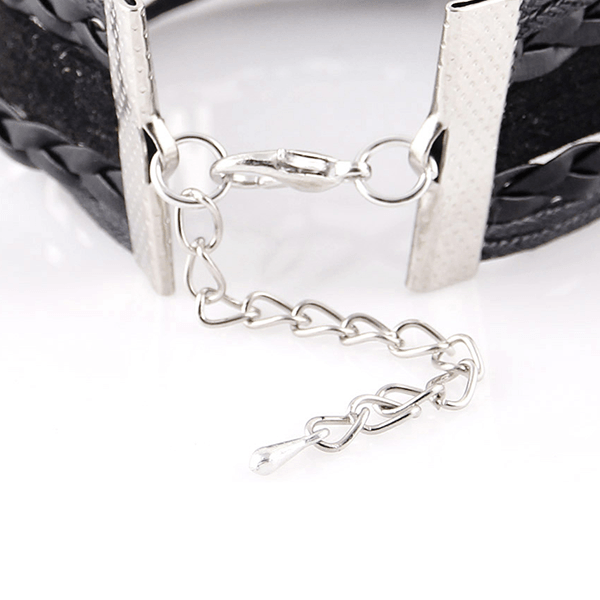 Police Mom Infinity Love Bracelet With Heart Charm - Heroic Defender