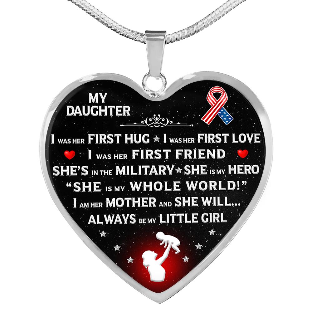 Military Mom "I Am Her Mother" Heart Necklace | Heroic Defender