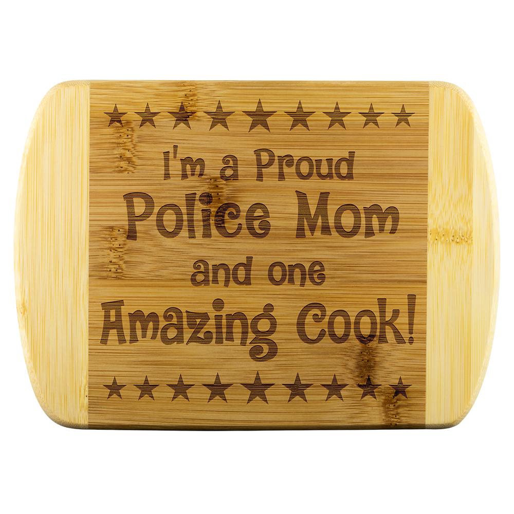 Police Mom & Amazing Cook Cutting Board | Heroic Defender