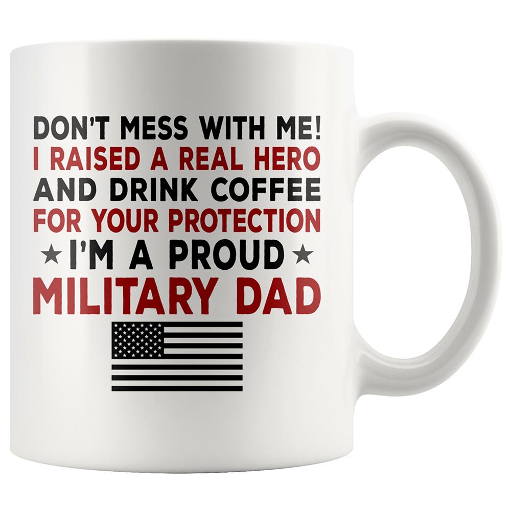 Proud Military Dad Coffee Mug | Heroic Defender