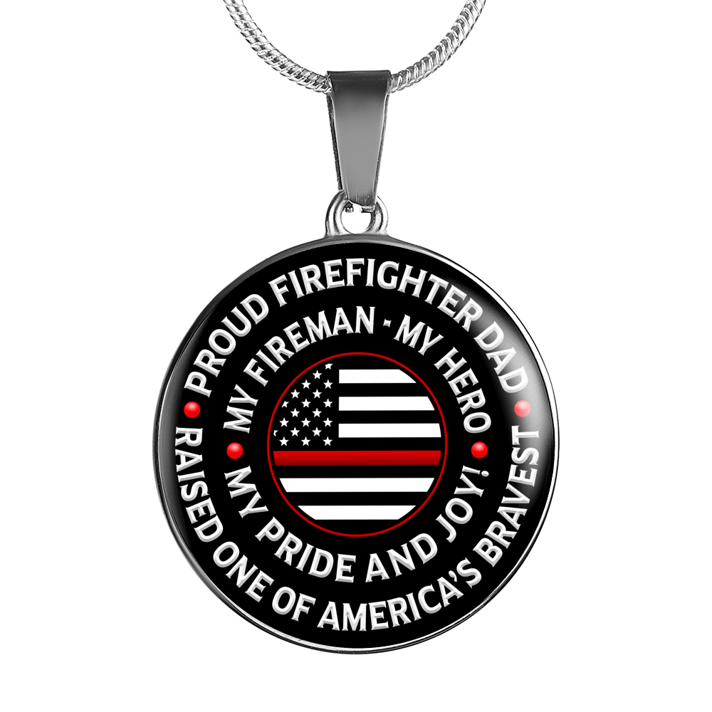 Firefighter Dad "Pride and Joy" Necklace - Heroic Defender