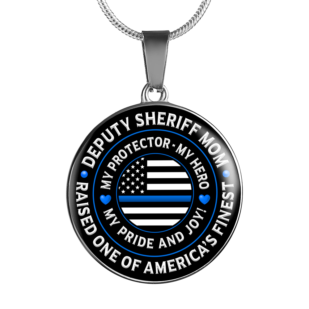Deputy Sheriff Mom "My Pride and Joy" Necklace - Heroic Defender