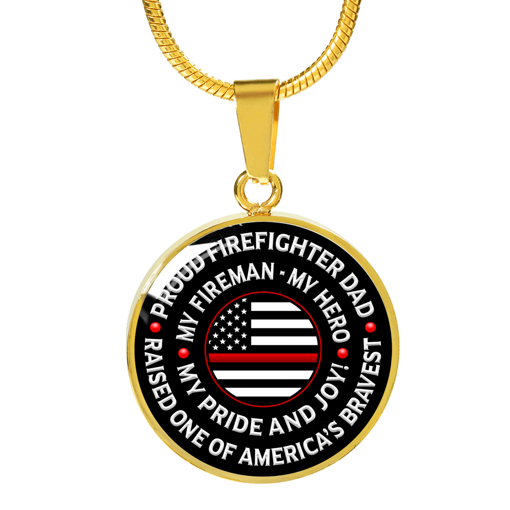 Firefighter Dad "Pride and Joy" Necklace - Heroic Defender