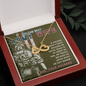 Army Wife Infinity Heart Necklace