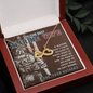 Marine Corps Wife Infinity Heart Necklace