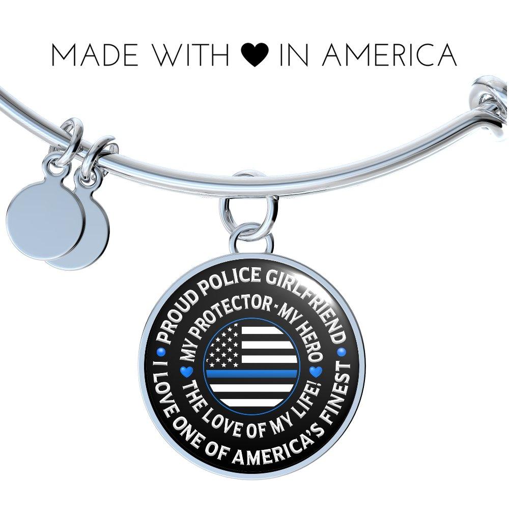 Police Girlfriend "Love of My Life" Bangle Bracelet - Heroic Defender