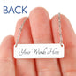 Personalized EKG Horizontal Bar Necklace