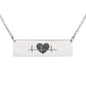 Personalized EKG Horizontal Bar Necklace