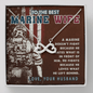 Marine Corps Wife Infinity Heart Necklace