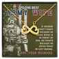 Army Wife Infinity Heart Necklace