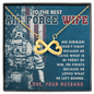 Air Force Wife Infinity Heart Necklace