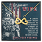 Navy Wife Infinity Heart Necklace