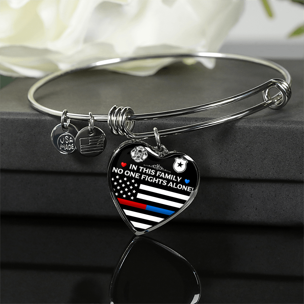 Firefighter and Law Enforcement Family Bangle Bracelet - Heroic Defender