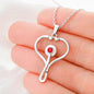 Nurse Heart Shaped Stethoscope Necklace