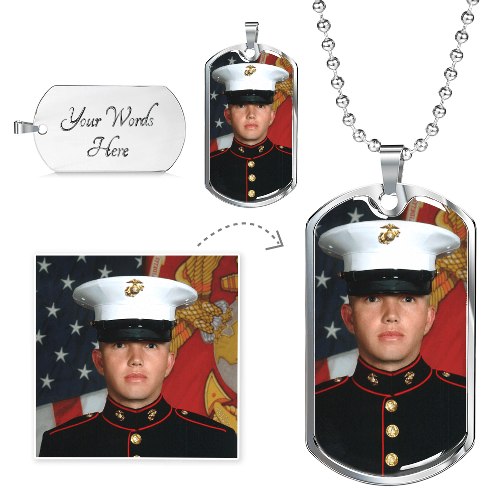 U.S. Military Personalized Photo Dog Tag | Heroic Defender