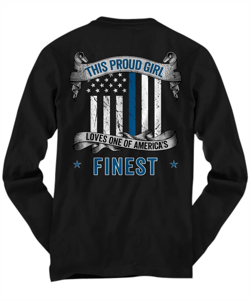 Police Girlfriend Thin Blue Line Shirt - Heroic Defender