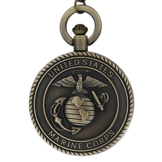 Vintage Bronze U.S. Marine Corps Pocket Watch