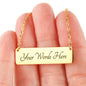 Personalized EKG Horizontal Bar Necklace
