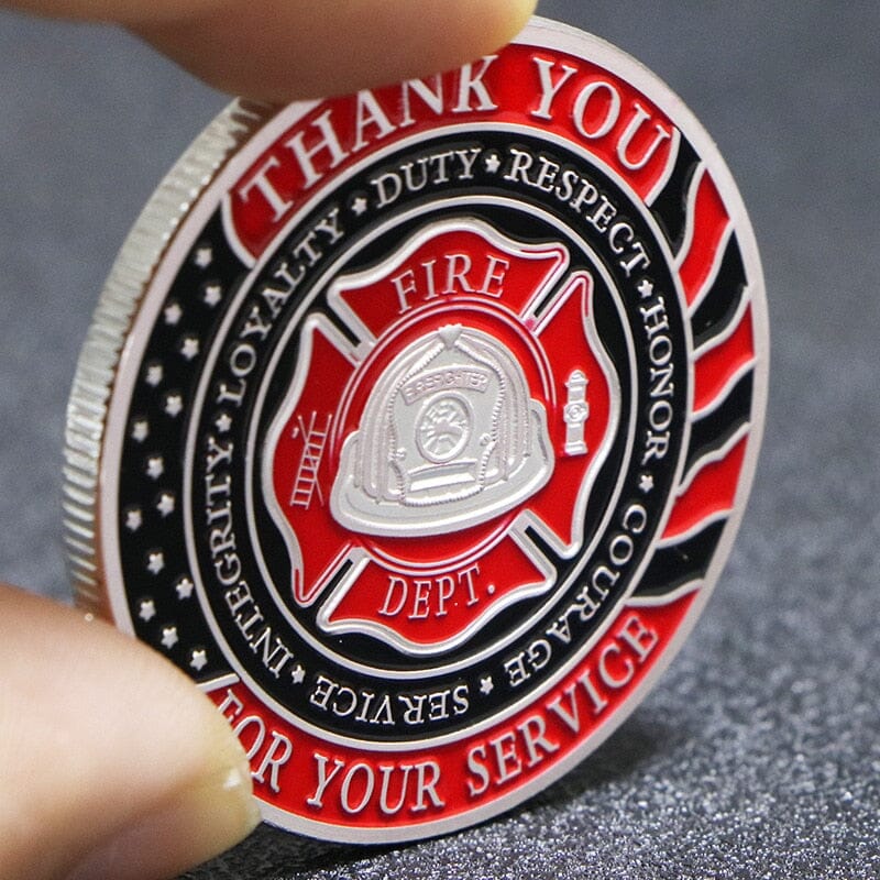 Firefighter Thank You Challenge Coin