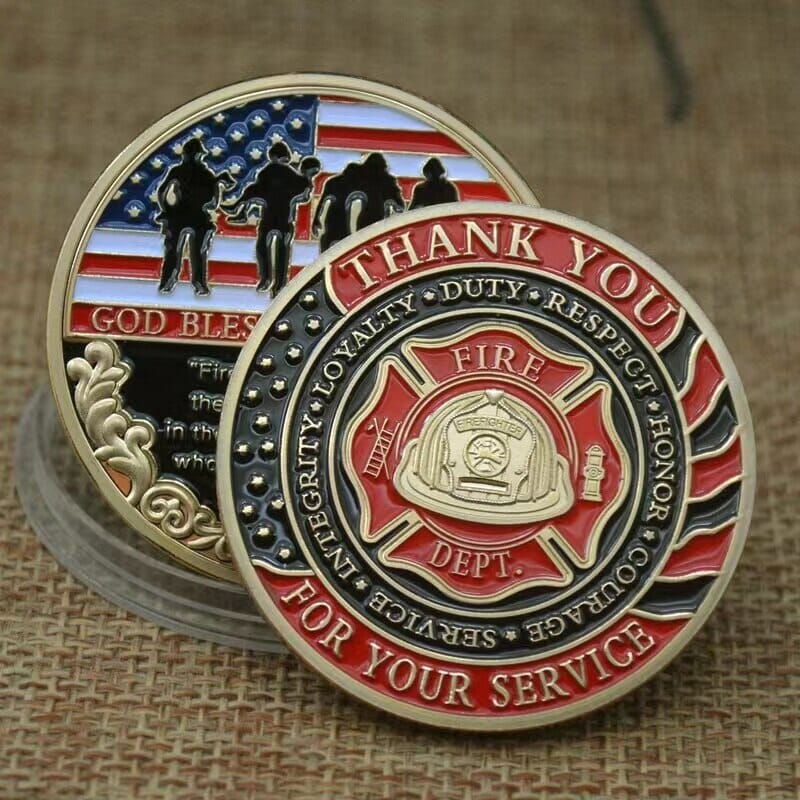 Firefighter Thank You Challenge Coin