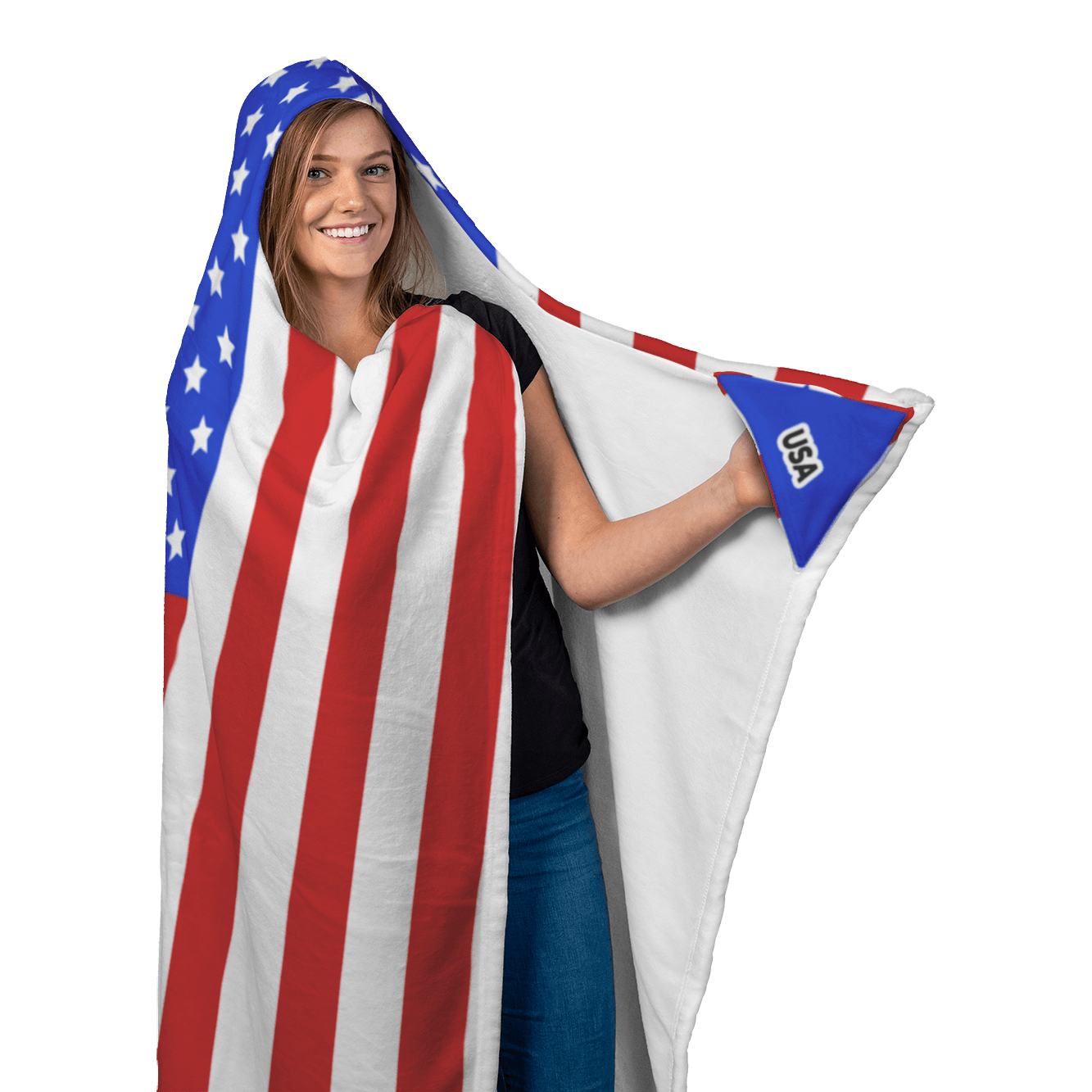 American Flag Hooded Blanket | Heroic Defender