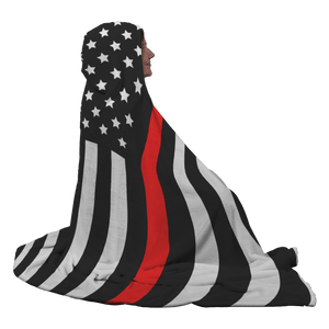 Thin Red Line Hooded Blanket | Heroic Defender