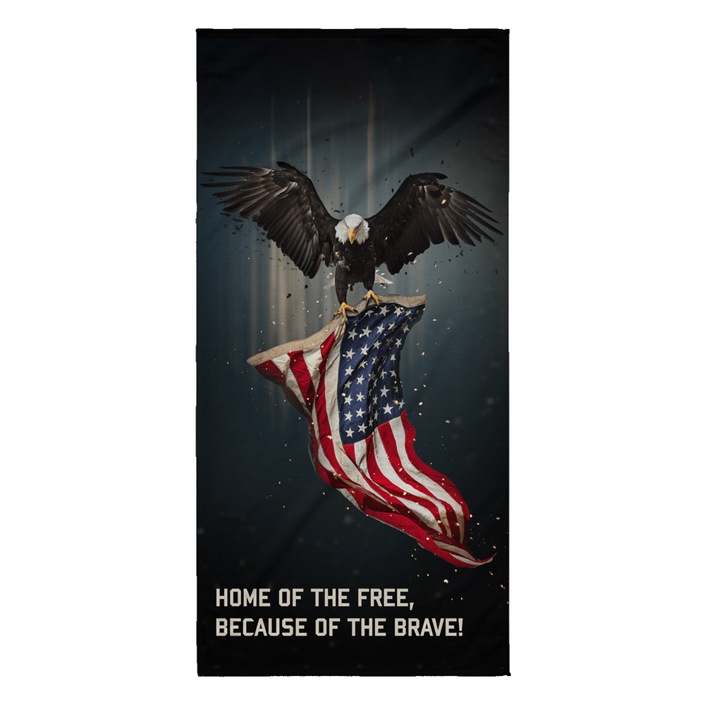 U.S. Military Home of The Free Beach Towel | Heroic Defender