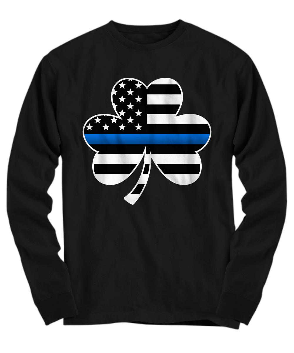 Thin Blue Line Saint Patrick's Day Shirt - Heroic Defender