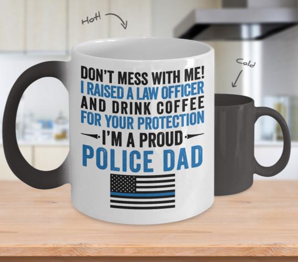 Proud Police Dad Color Changing Magic Mug - Heroic Defender