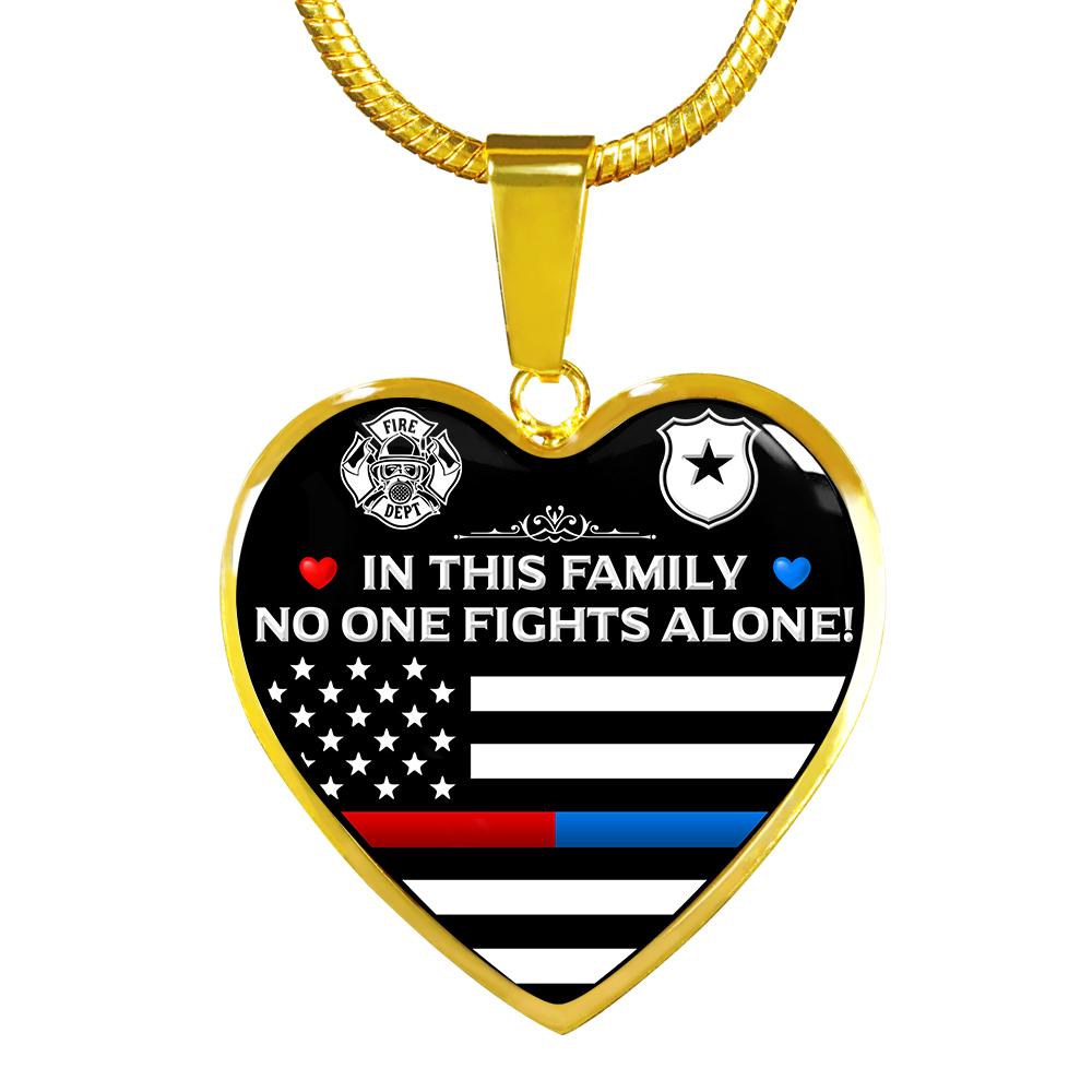 Firefighter & Law Enforcement Family Necklace - Heroic Defender
