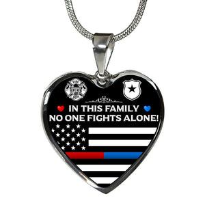 Firefighter & Law Enforcement Family Necklace - Heroic Defender