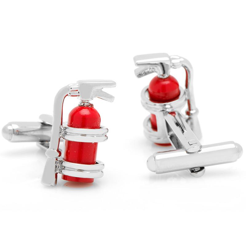 Men's Firefighter Fire Extinguisher Cufflinks - Heroic Defender