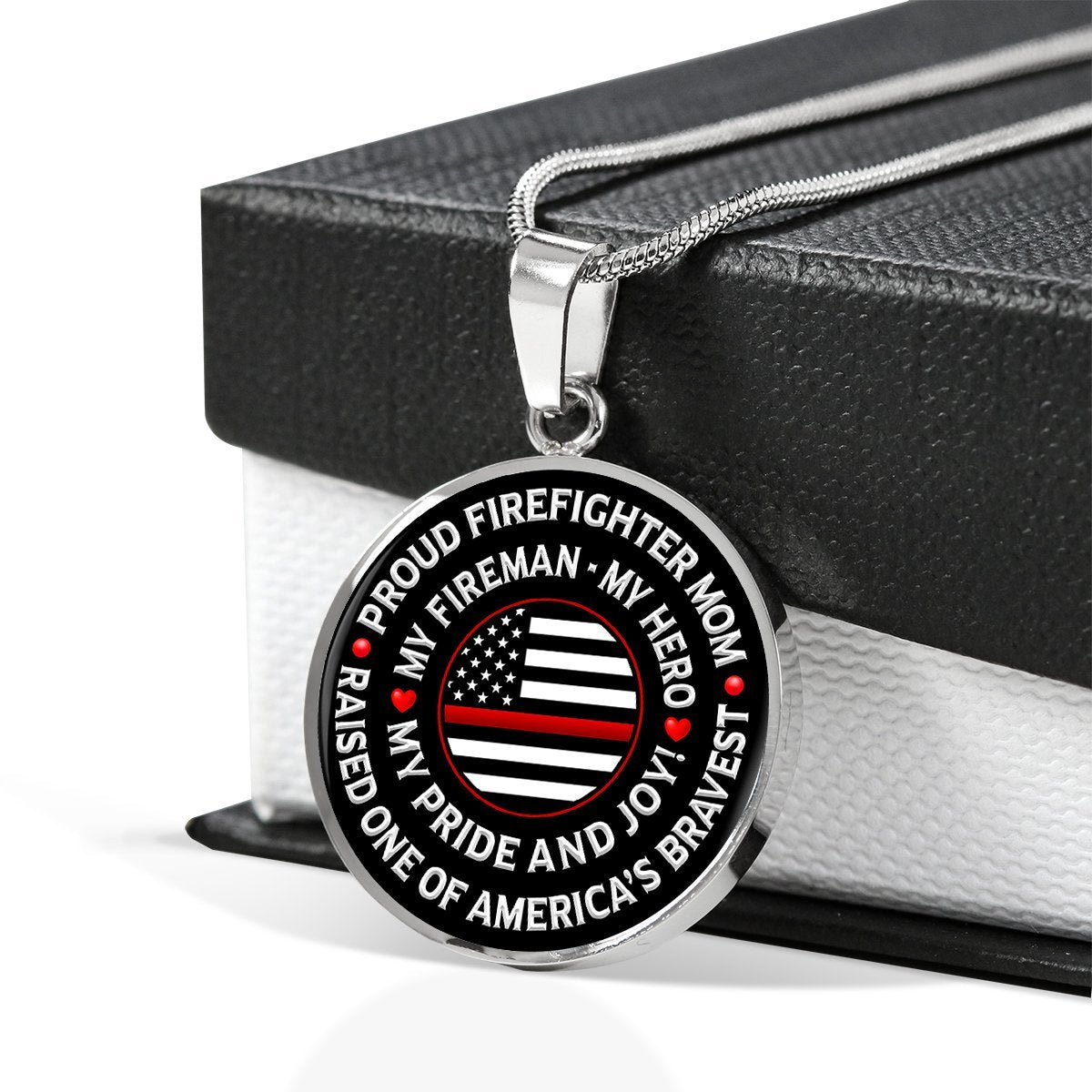 Firefighter Mom "Pride and Joy" Necklace - Heroic Defender
