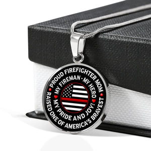 Firefighter Mom "Pride and Joy" Necklace - Heroic Defender