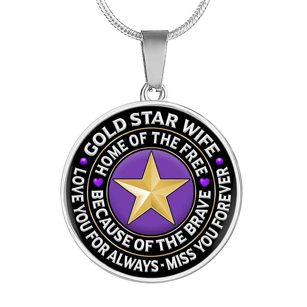 Gold Star Wife "Love You For Always" Necklace - Heroic Defender