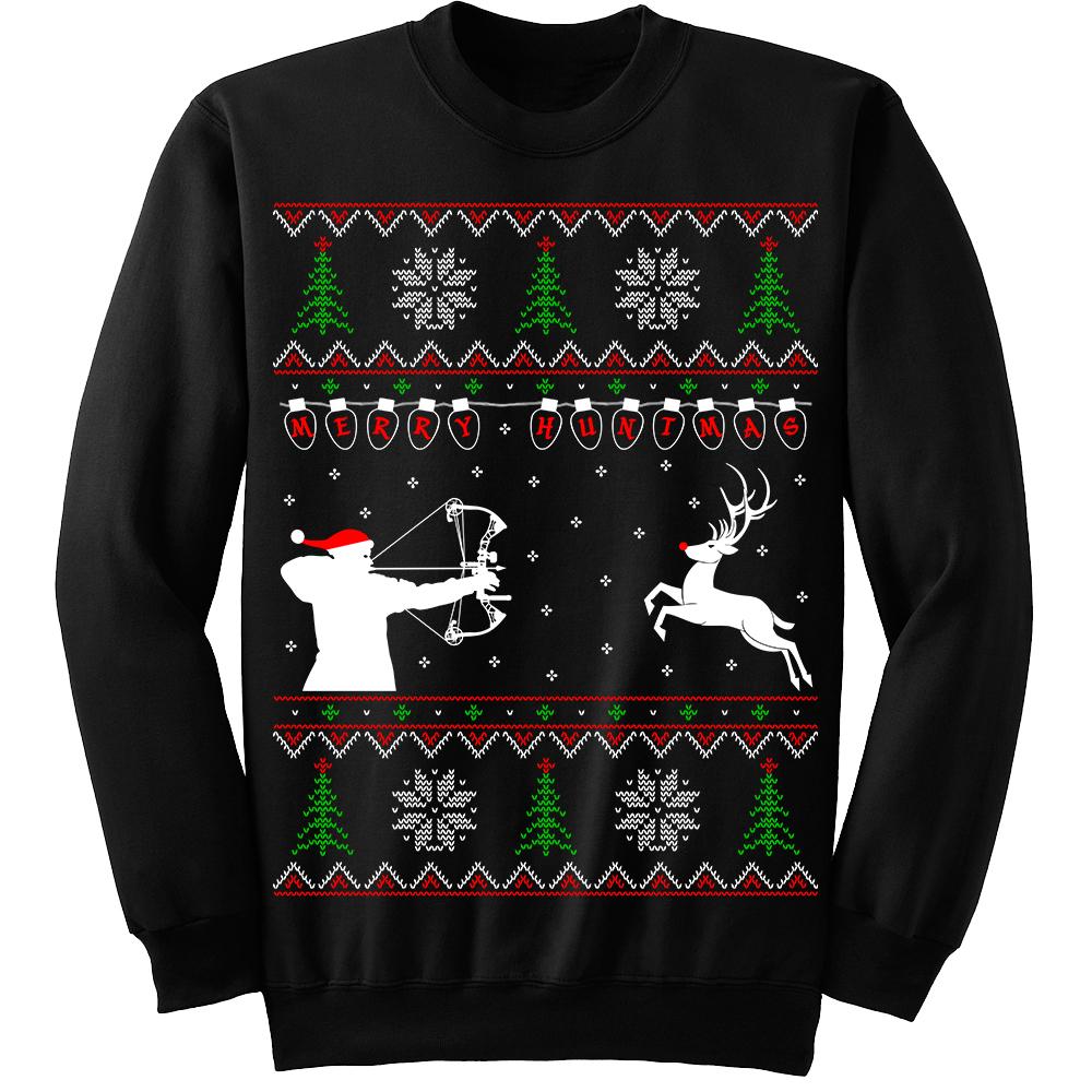 Merry Huntmas Deer Hunting Christmas Sweater