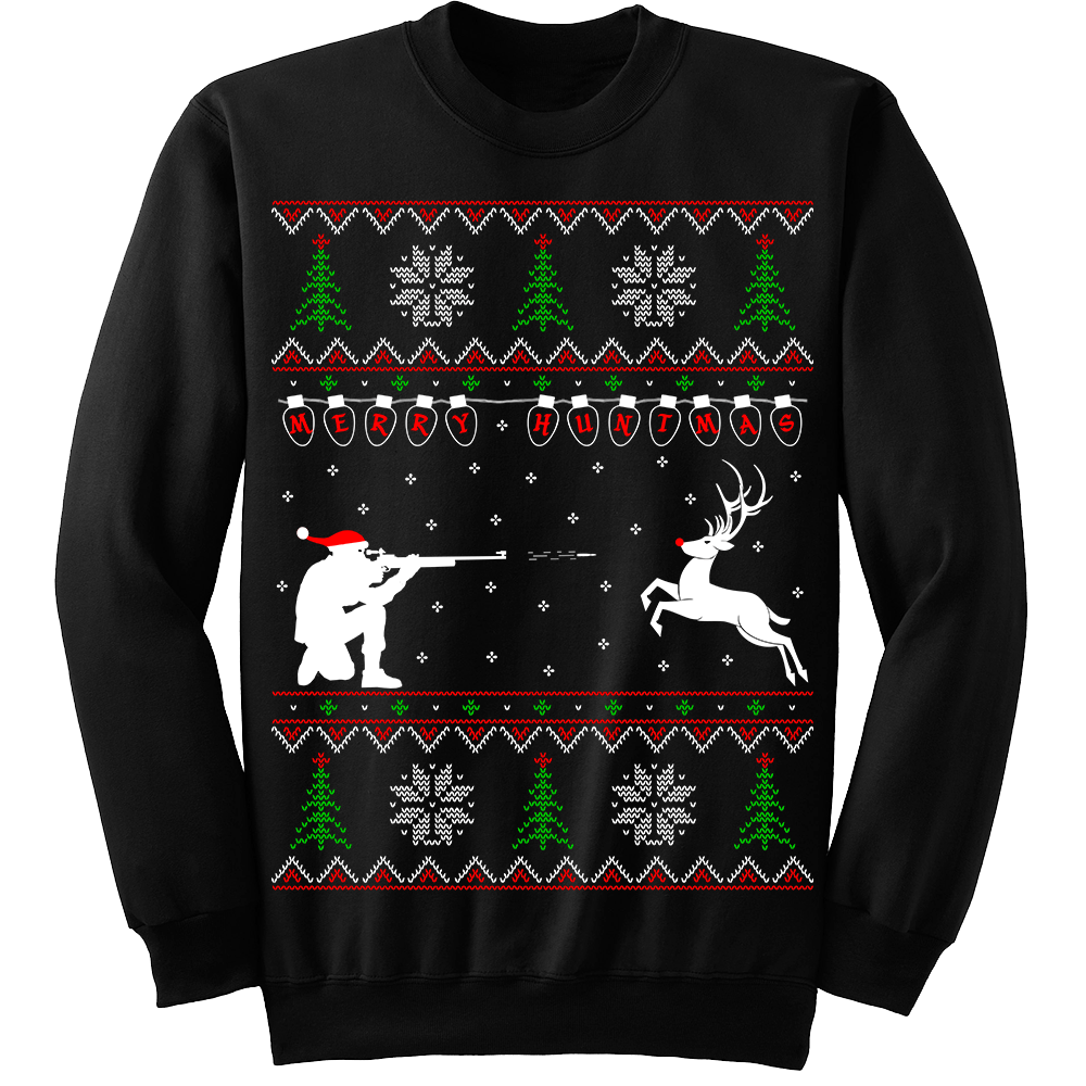 Merry Huntmas Deer Hunting (Rifle) Christmas Sweater