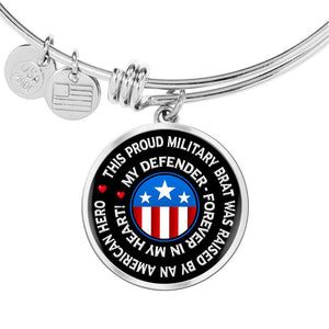 Military Brat "Forever In My Heart" Bangle Bracelet | Heroic Defender