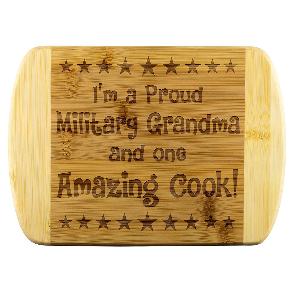 Military Grandma & Amazing Cook Cutting Board | Heroic Defender