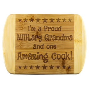 Military Grandma & Amazing Cook Cutting Board | Heroic Defender