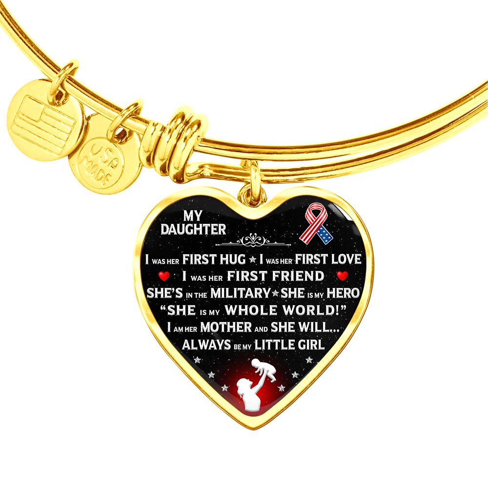 Military Mom "I Am Her Mother" Bangle Bracelet | Heroic Defender