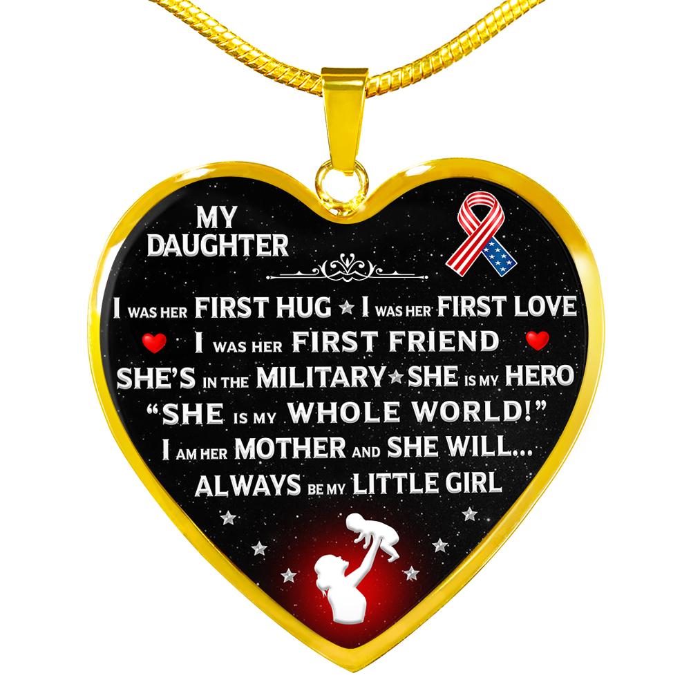 Military Mom "I Am Her Mother" Heart Necklace | Heroic Defender