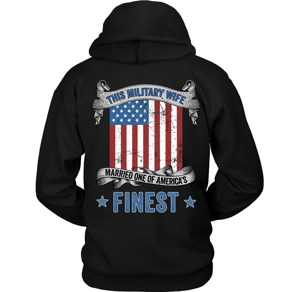 Military Wife Married America's Finest Sweatshirt | Heroic Defender