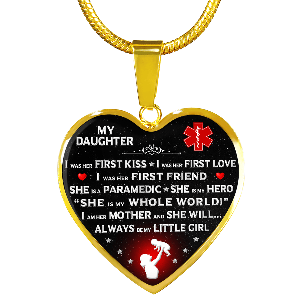 Paramedic Mom "I Am Her Mother" Heart Necklace - Heroic Defender