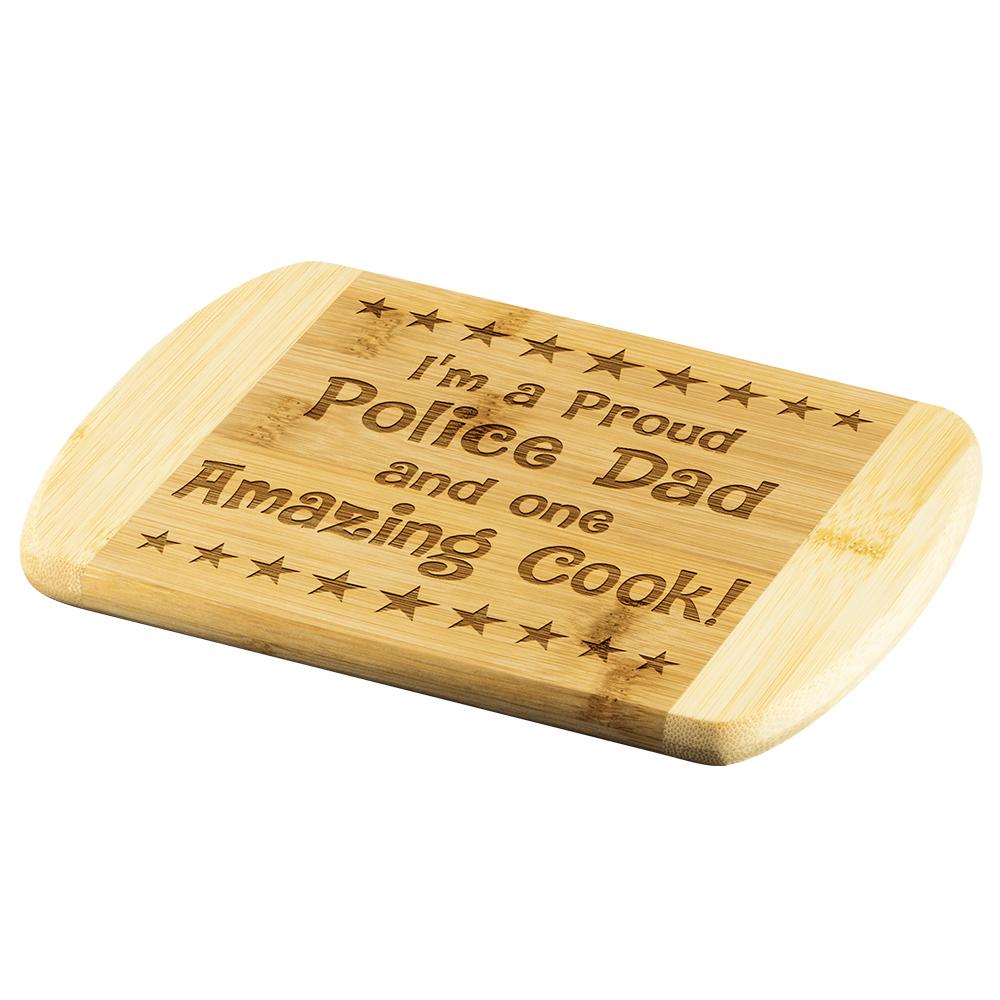 Police Dad & Amazing Cook Cutting Board | Heroic Defender