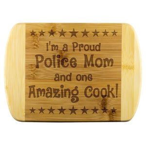 Police Mom & Amazing Cook Cutting Board | Heroic Defender